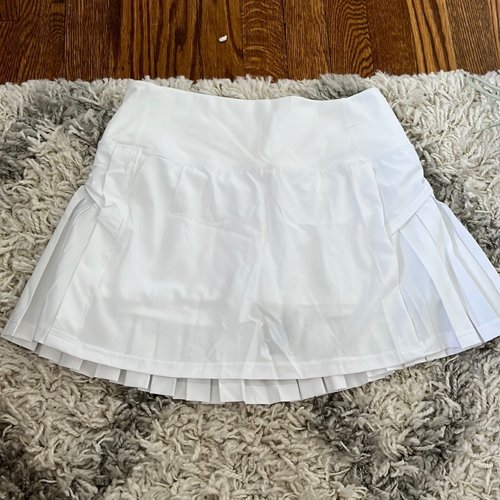 white tennis skort